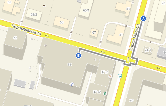 Поиск проезда на карте — 2ГИС - Google Chrome.png г. Уфа, ул. Чернышевского, д. 82, офис 617